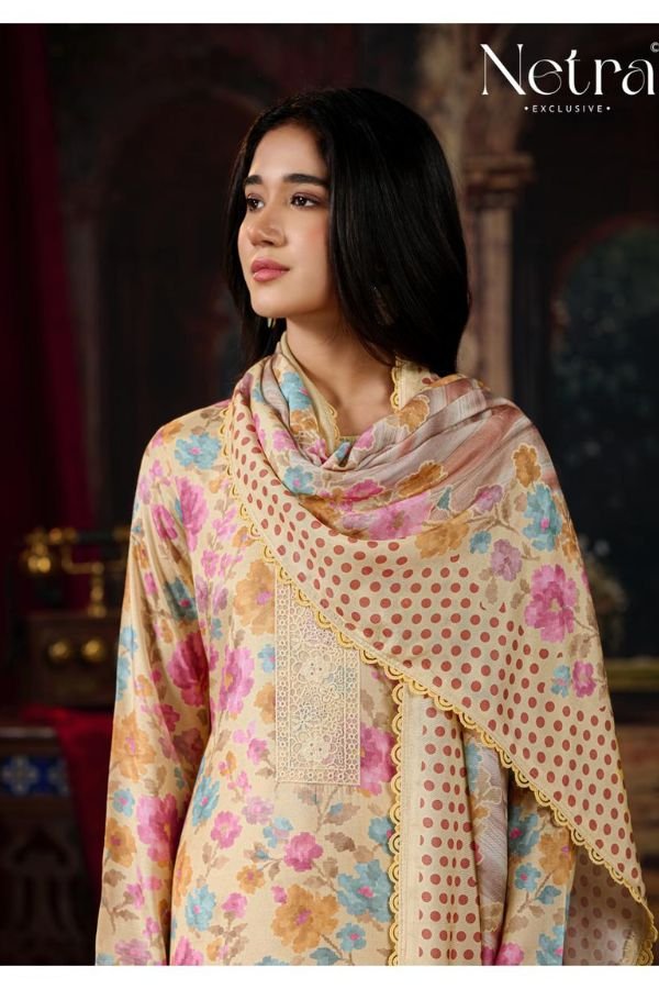 Netra Exclusive Kara Pure Muslin Suit NE-C 2183 B