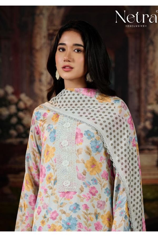 Netra Exclusive Kara Pure Muslin Suit NE-C 2183 D