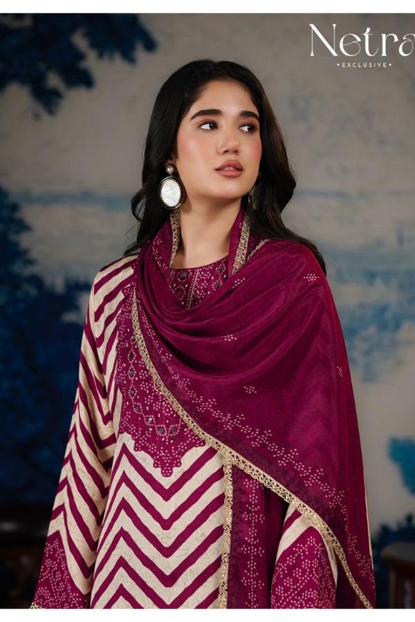 Netra Exclusive Mahek Vol-4 Muslin Ladies Suit NE-C 2159 A