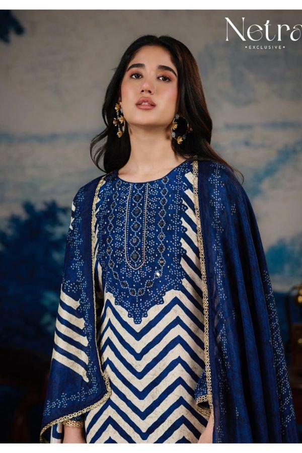 Netra Exclusive Mahek Vol-4 Muslin Ladies Suit NE-C 2159 F