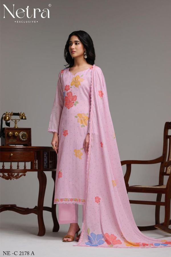 Netra Exclusive Shanti Pure Banarasi Mul Suit NE-C 2178 A