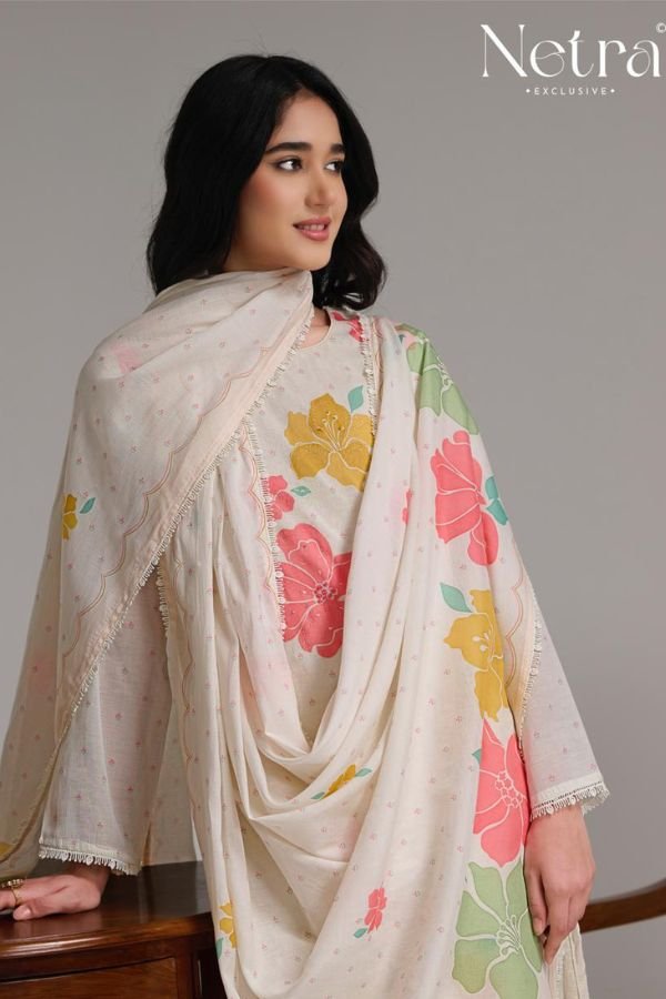 Netra Exclusive Shanti Pure Banarasi Mul Suit NE-C 2178 F