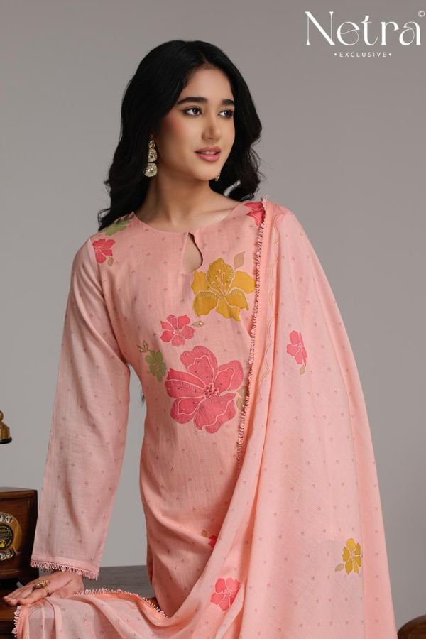 Netra Exclusive Shanti Pure Banarasi Mul Suit NE-C 2178 D
