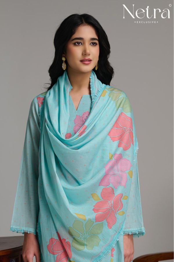Netra Exclusive Shanti Pure Banarasi Mul Suit NE-C 2178 E