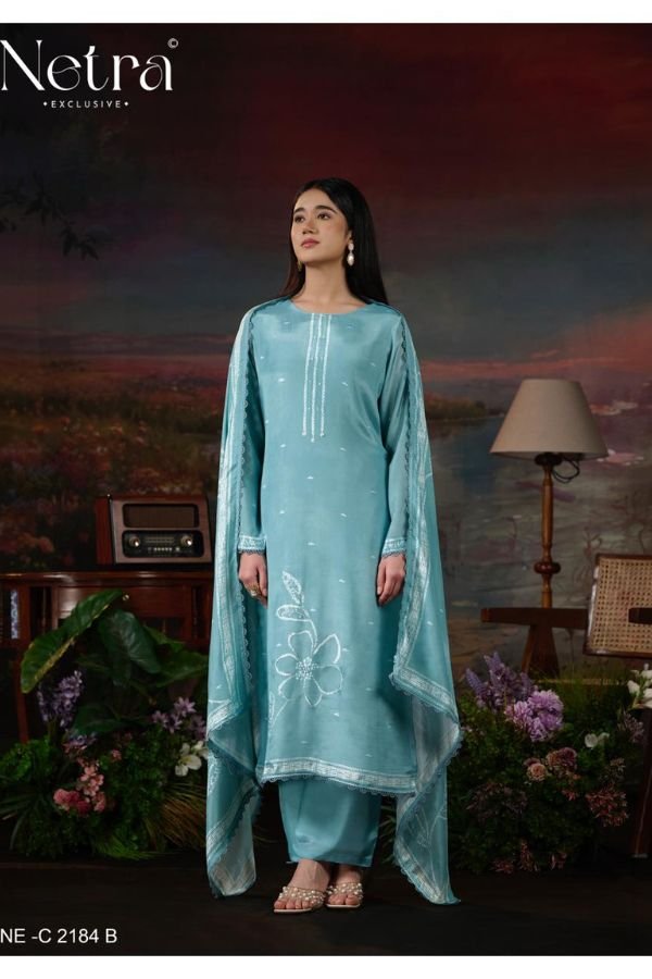 Netra Exclusive Ziyana Muslin Ladies Suit NE-C 2184-B