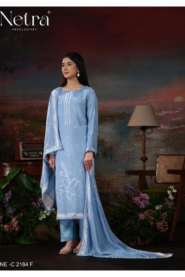 Netra Exclusive Ziyana Muslin Ladies Suit NE-C 2184-F