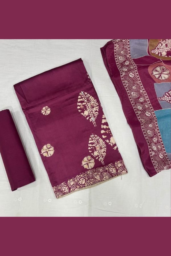 Salvi Fashion Sindoor Plus 2 Jam Silk Ladies Suit 2004