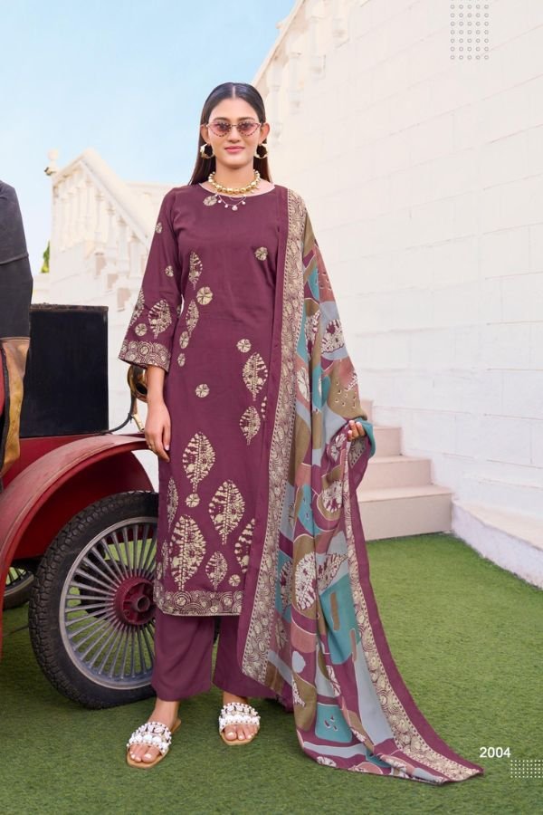 Salvi Fashion Sindoor Plus 2 Jam Silk Ladies Suit 2004