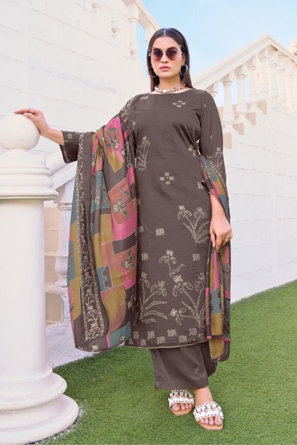 Salvi Fashion Sindoor Plus 2 Jam Silk Ladies Suit 2007