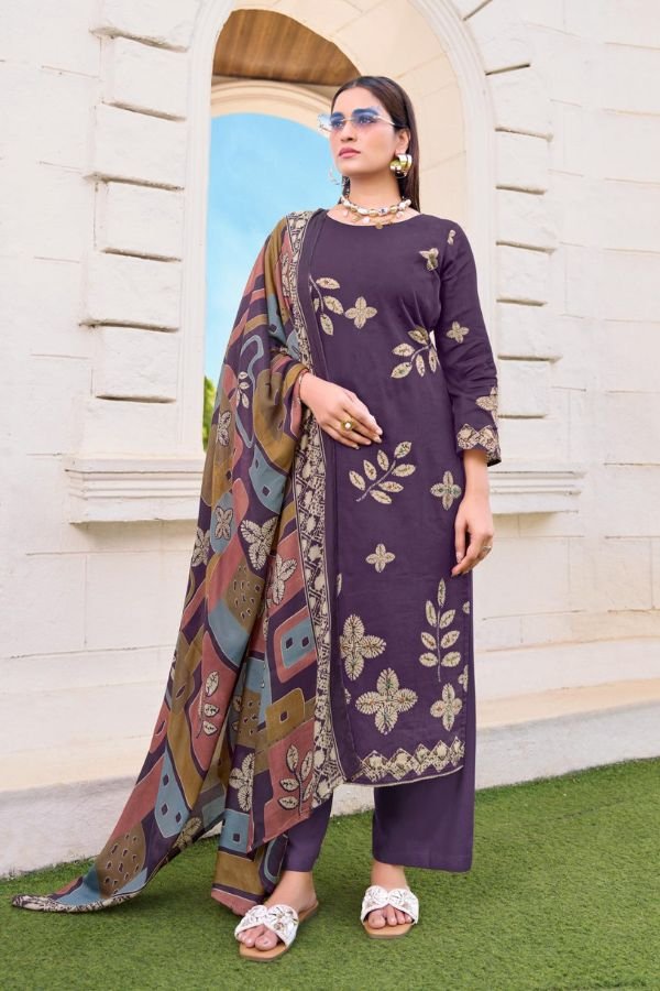 Salvi Fashion Sindoor Plus 2 Jam Silk Ladies Suit 2008