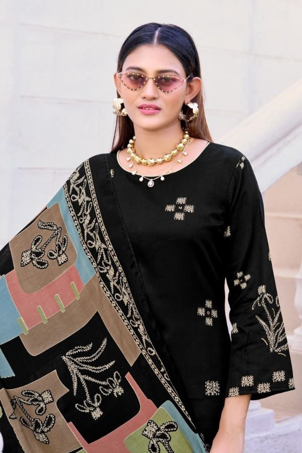 Salvi Fashion Sindoor Plus 2 Jam Silk Ladies Suit 2003