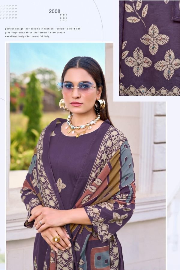 Salvi Fashion Sindoor Plus 2 Jam Silk Ladies Suit 2008
