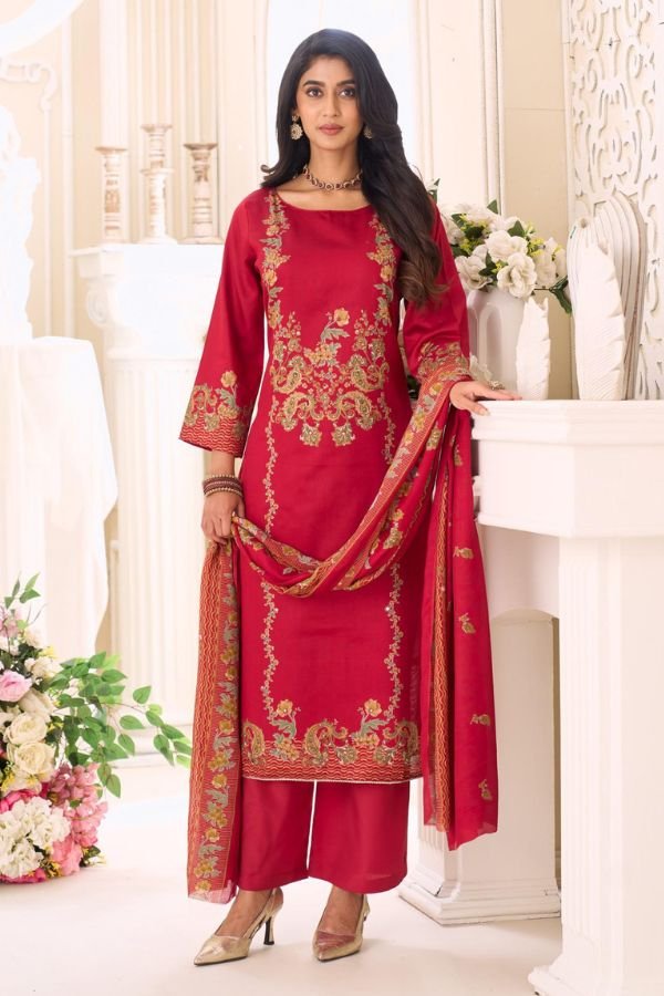 Salvi Fashion Sindoor Plus 3 Jam Silk Ladies Suit 3008