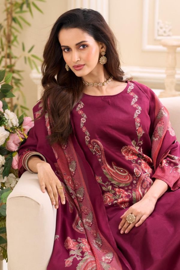 Salvi Fashion Sindoor Plus 3 Jam Silk Ladies Suit 3001