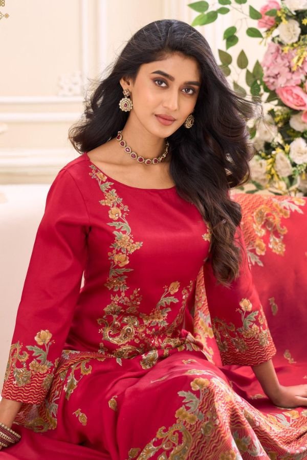 Salvi Fashion Sindoor Plus 3 Jam Silk Ladies Suit 3008