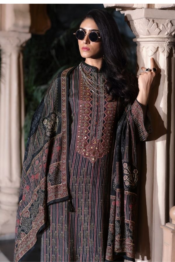Sanaz Heritage Muslin Ladies Salwar Suit HG-2903