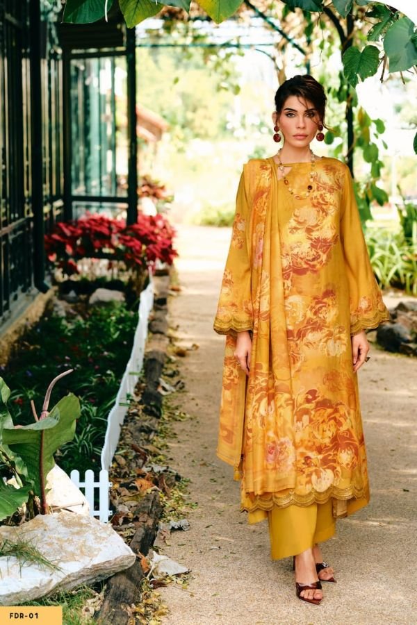 Varsha Fashion Fil De Rose Muslin Ladies Salwar Suit FDR-01