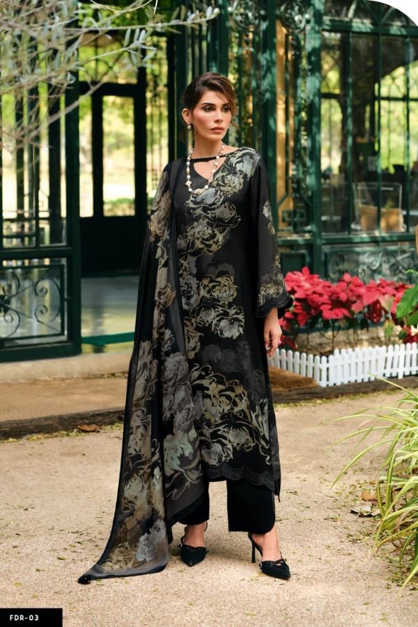Varsha Fashion Fil De Rose Muslin Ladies Salwar Suit FDR-03