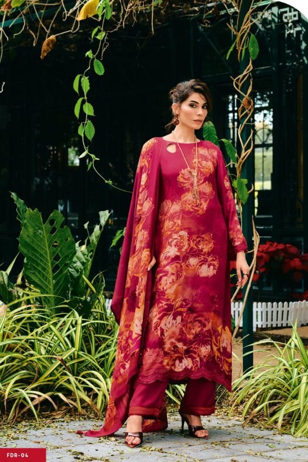 Varsha Fashion Fil De Rose Muslin Ladies Salwar Suit FDR-04