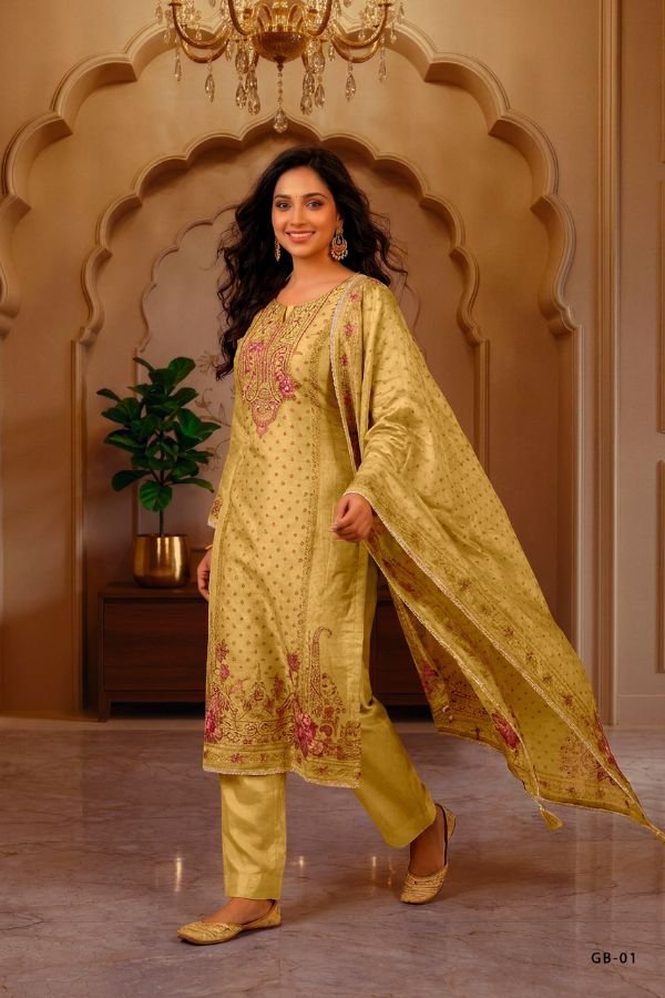 Varsha Fashion Gul Bagh Shimmer Ladies Salwar Suit GB-01