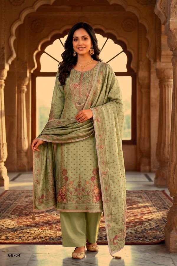 Varsha Fashion Gul Bagh Shimmer Ladies Salwar Suit GB-04