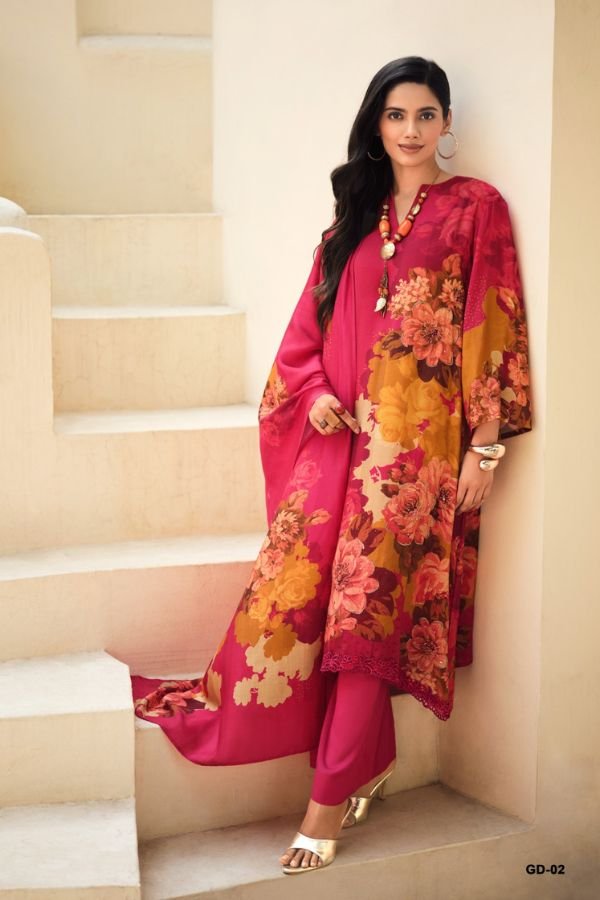 Varsha Fashion Gulisataan Diaries Muslin Ladies Suit GD-02