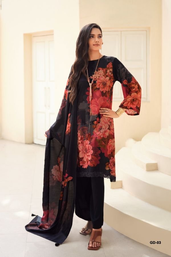 Varsha Fashion Gulisataan Diaries Muslin Ladies Suit GD-03
