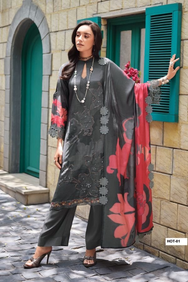 Varsha Fashion House of Tulips Muslin Ladies Suit HOT-01
