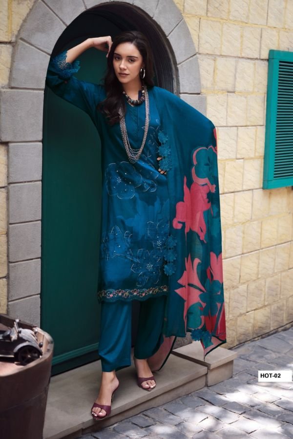 Varsha Fashion House of Tulips Muslin Ladies Suit HOT-02