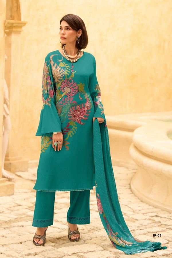 Varsha Fashion Imprint Muslin Ladies Salwar Suit IP-03