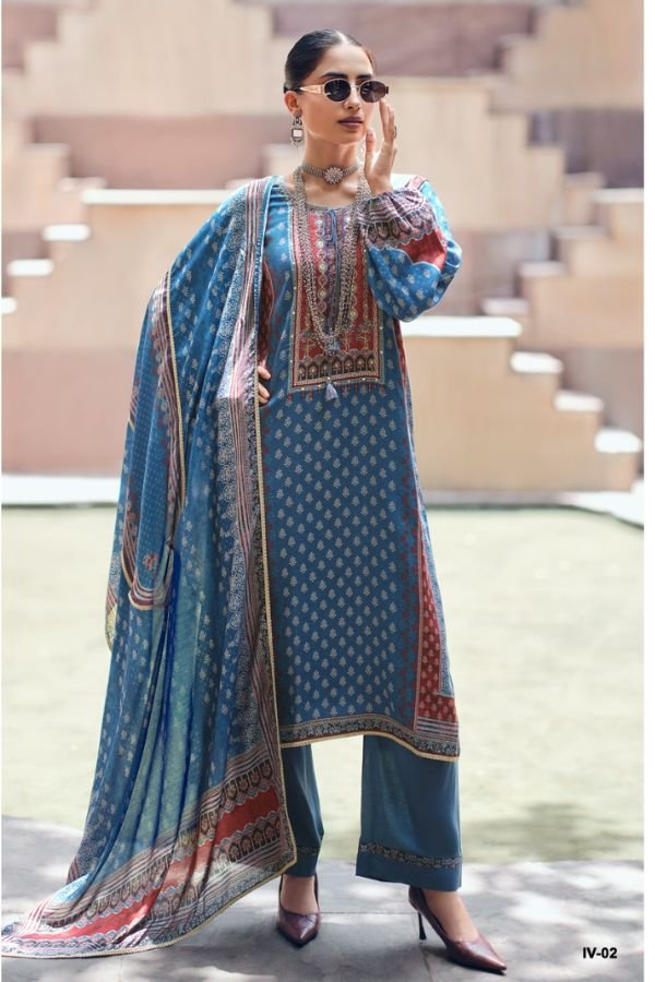 Varsha Fashion Indigo Vault Muslin Ladies Suit IV-02