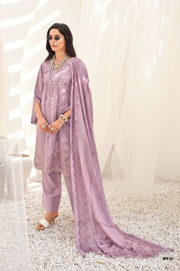 Varsha Fashion Mid Night Cotton Linen Printed Suit MN-02