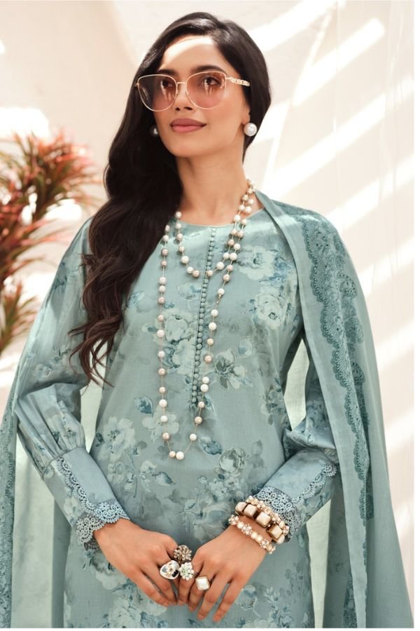 Varsha Fashion Mid Night Cotton Linen Printed Suit MN-01