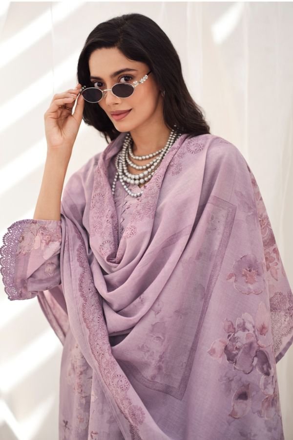 Varsha Fashion Mid Night Cotton Linen Printed Suit MN-02