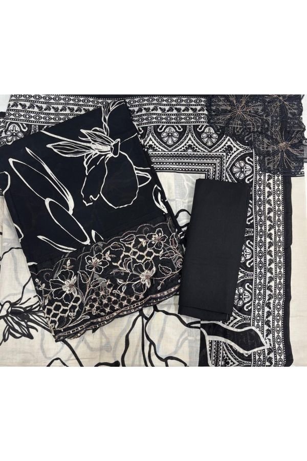 Varsha Fashion The Black Edit Cotton Ladies Suit BE-01
