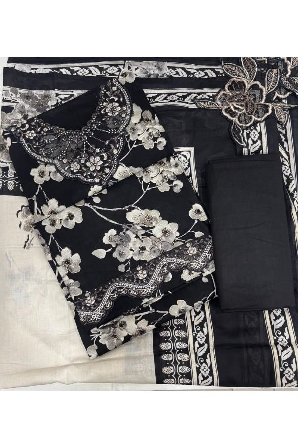 Varsha Fashion The Black Edit Cotton Ladies Suit BE-02