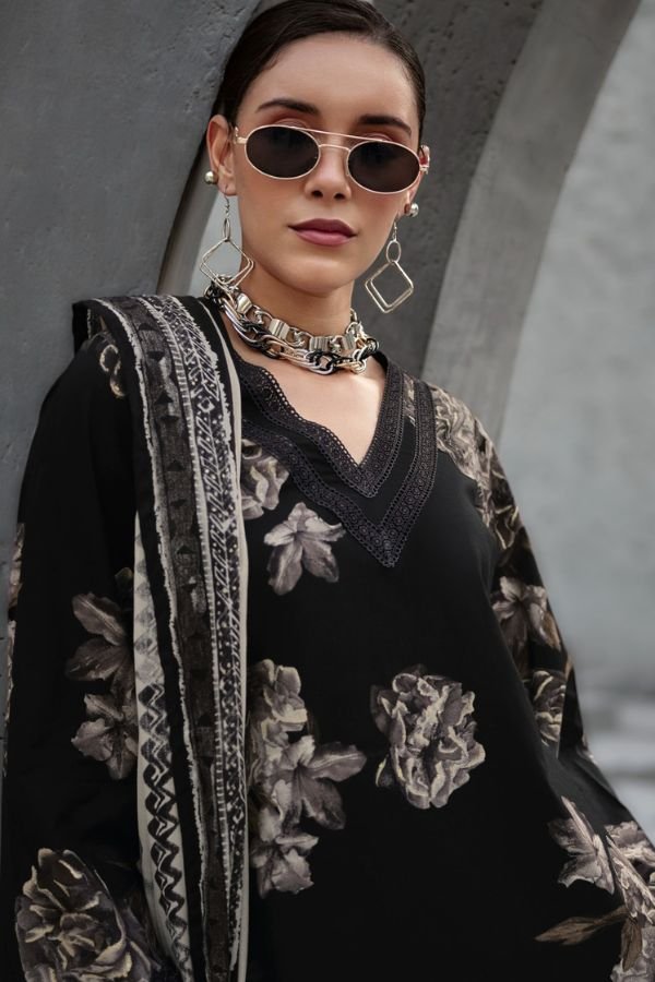 Varsha Fashion The Black Edit Cotton Ladies Suit BE-03 - Image 3