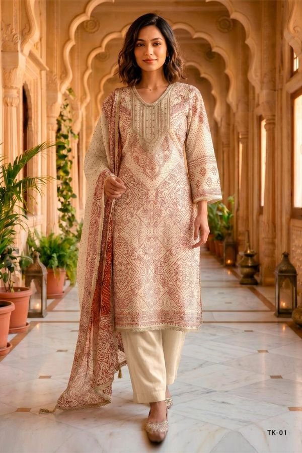 Varsha Fashion The Tie & Knot Collection Muslin Suit TK-01
