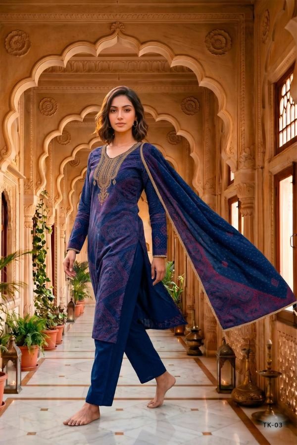 Varsha Fashion The Tie & Knot Collection Muslin Suit TK-03