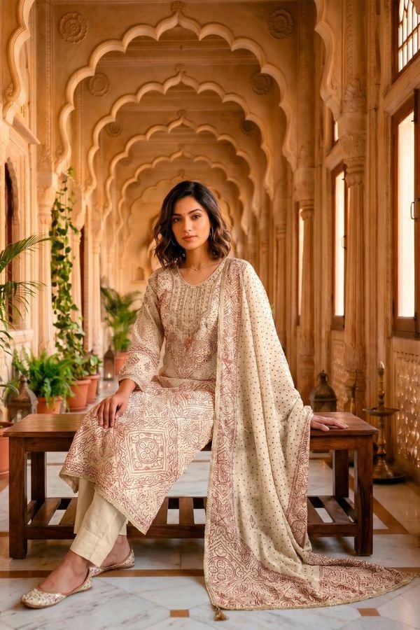 Varsha Fashion The Tie & Knot Collection Muslin Suit TK-01