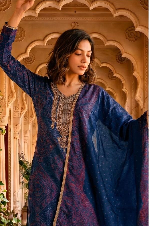 Varsha Fashion The Tie & Knot Collection Muslin Suit TK-03