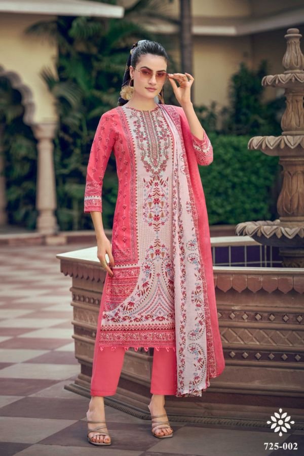 Zulfat Designer Studio Sana Safina 6 Pure Cotton Suit 725-002