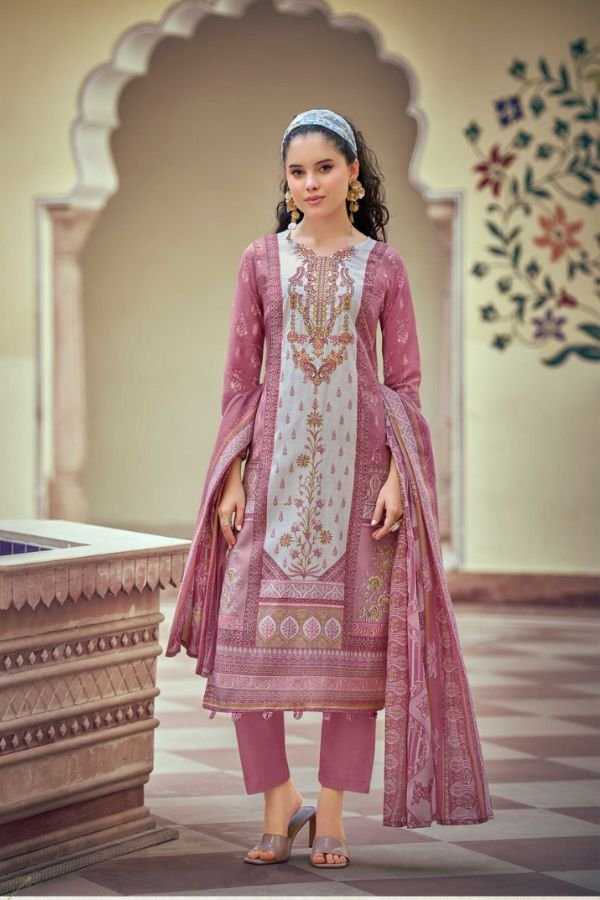 Zulfat Designer Studio Sana Safina 6 Pure Cotton Suit 725-007