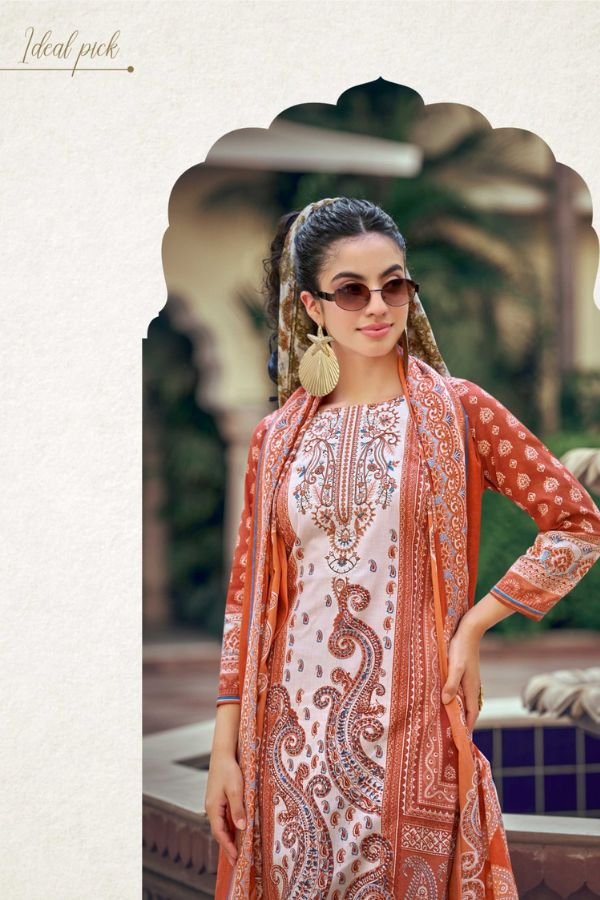 Zulfat Designer Studio Sana Safina 6 Pure Cotton Suit 725-004