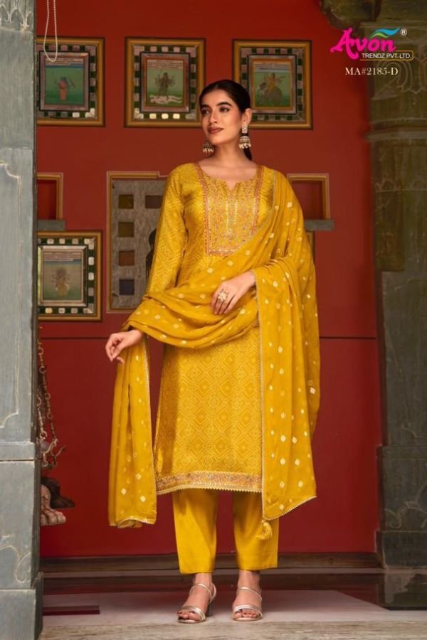 Avon Trendz Mayori Kanjivaram Tissue Silk Suit 2185-D