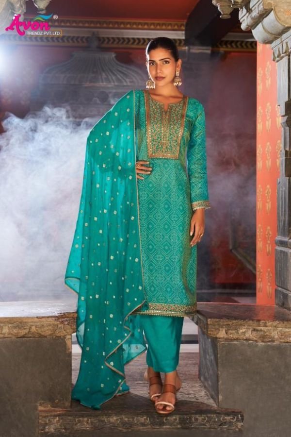 Avon Trendz Mayori Kanjivaram Tissue Silk Suit 2185-E