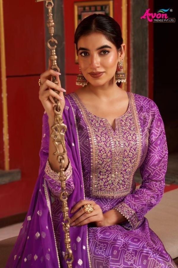 Avon Trendz Mayori Kanjivaram Tissue Silk Suit 2185- C