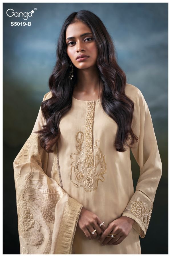 Ganga Fashion Anshika S5019 Habutai Silk Suits S5019-B