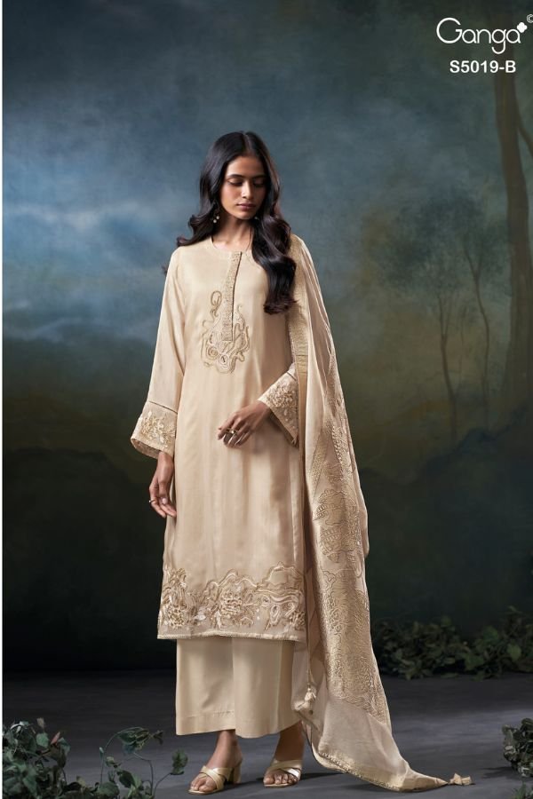 Ganga Fashion Anshika S5019 Habutai Silk Suits S5019-B