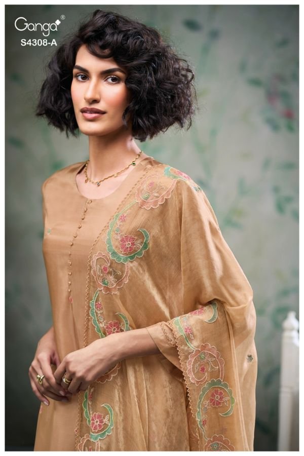 Ganga Fashion Aviya S4308 Habutai Silk Suits S4308-A